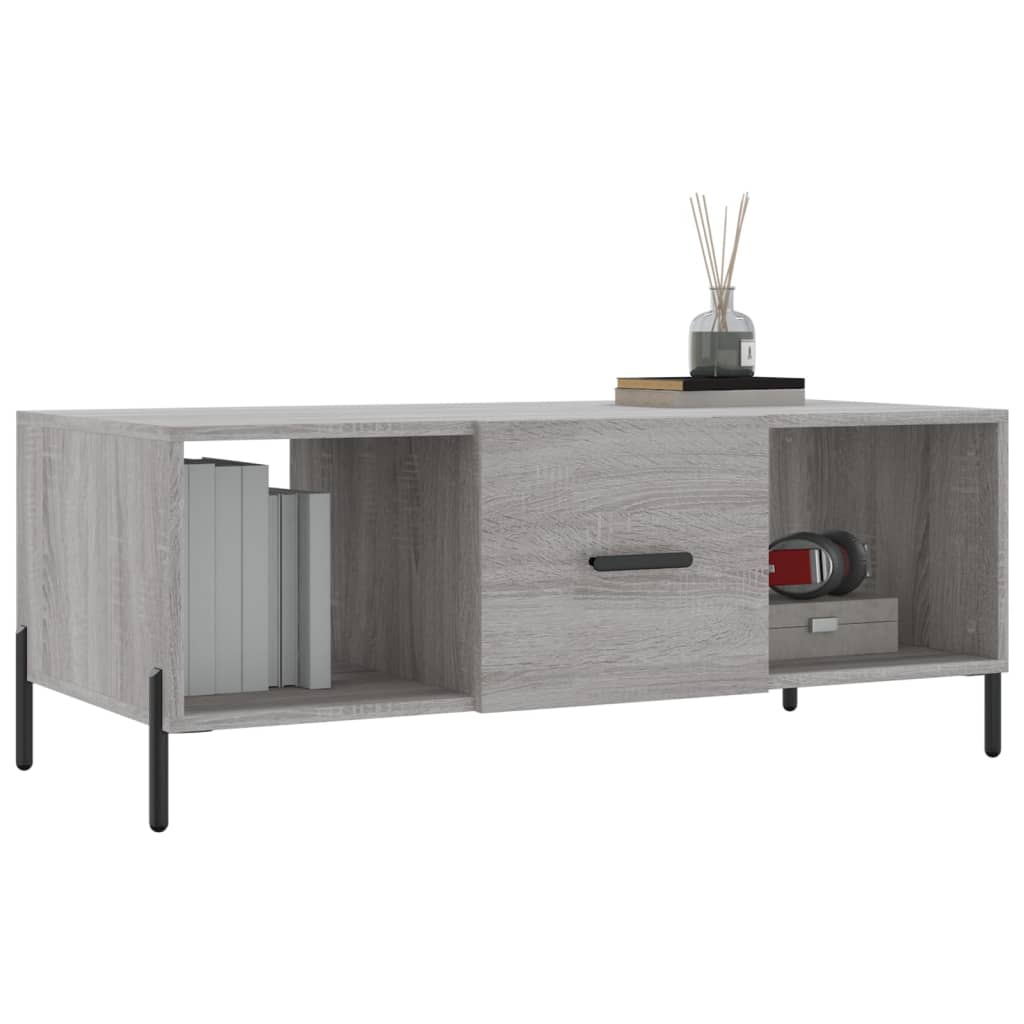 Coffee Table Grey Sonoma 102x50x40 cm Engineered Wood
