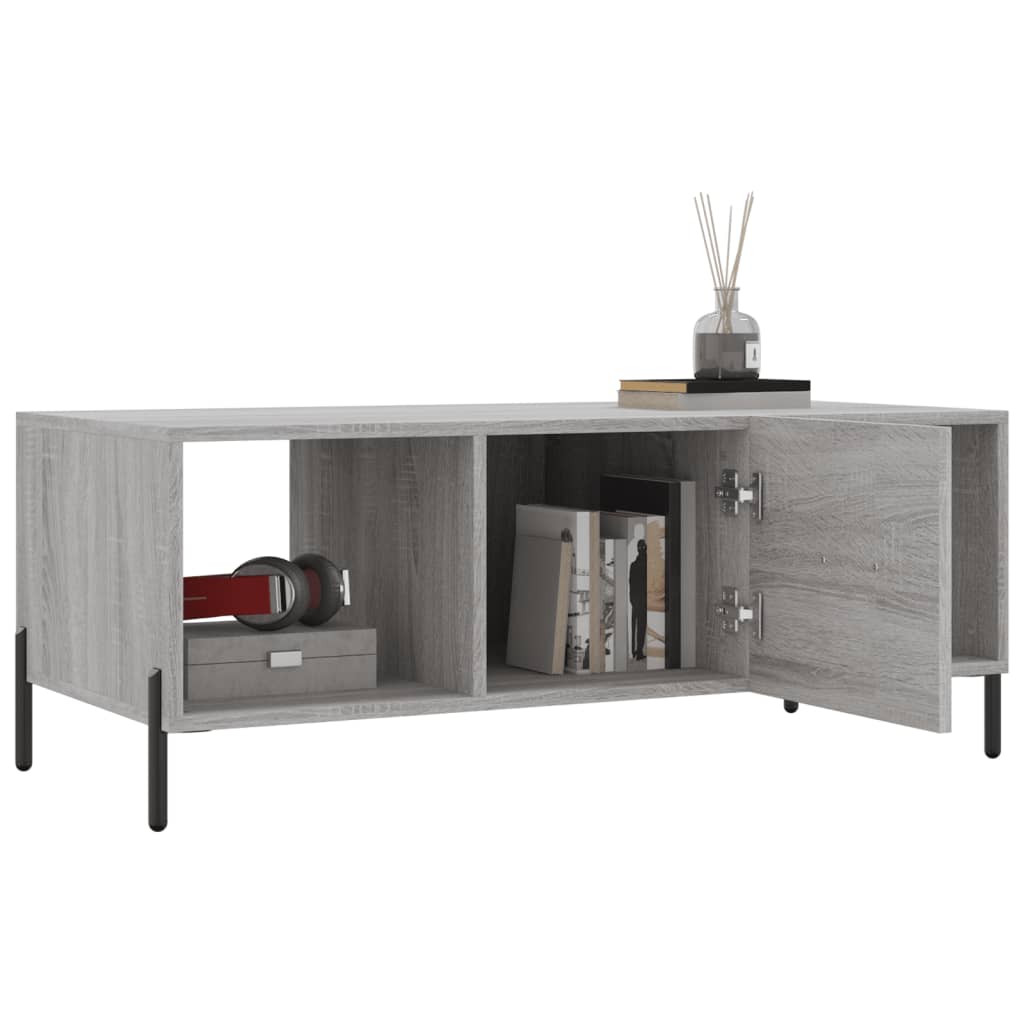 Coffee Table Grey Sonoma 102x50x40 cm Engineered Wood