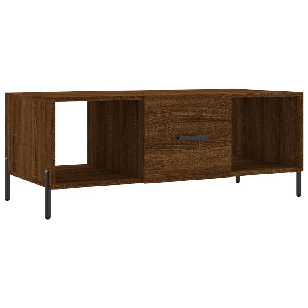Coffee Table Brown Oak 102x50x40 cm Engineered Wood