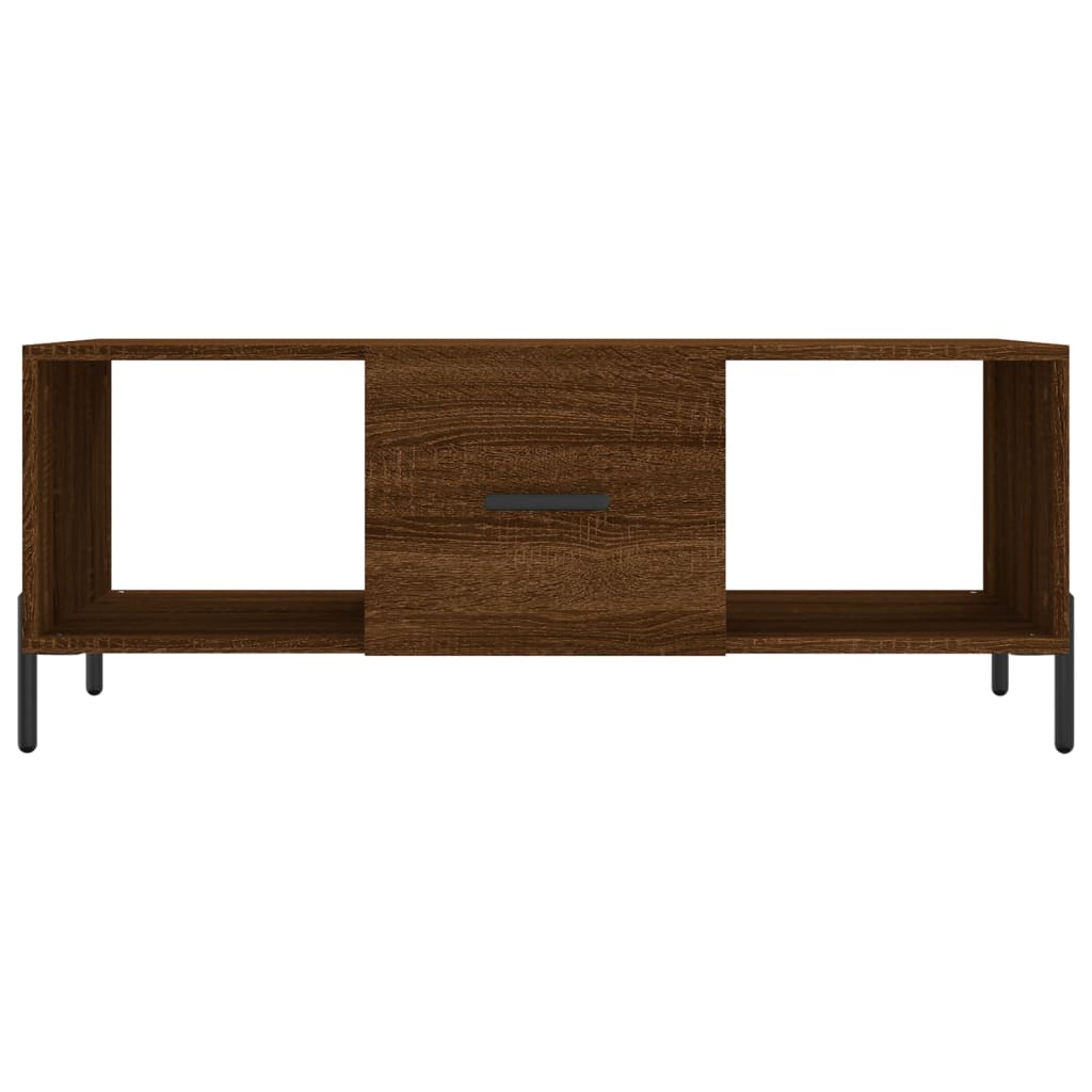 Coffee Table Brown Oak 102x50x40 cm Engineered Wood