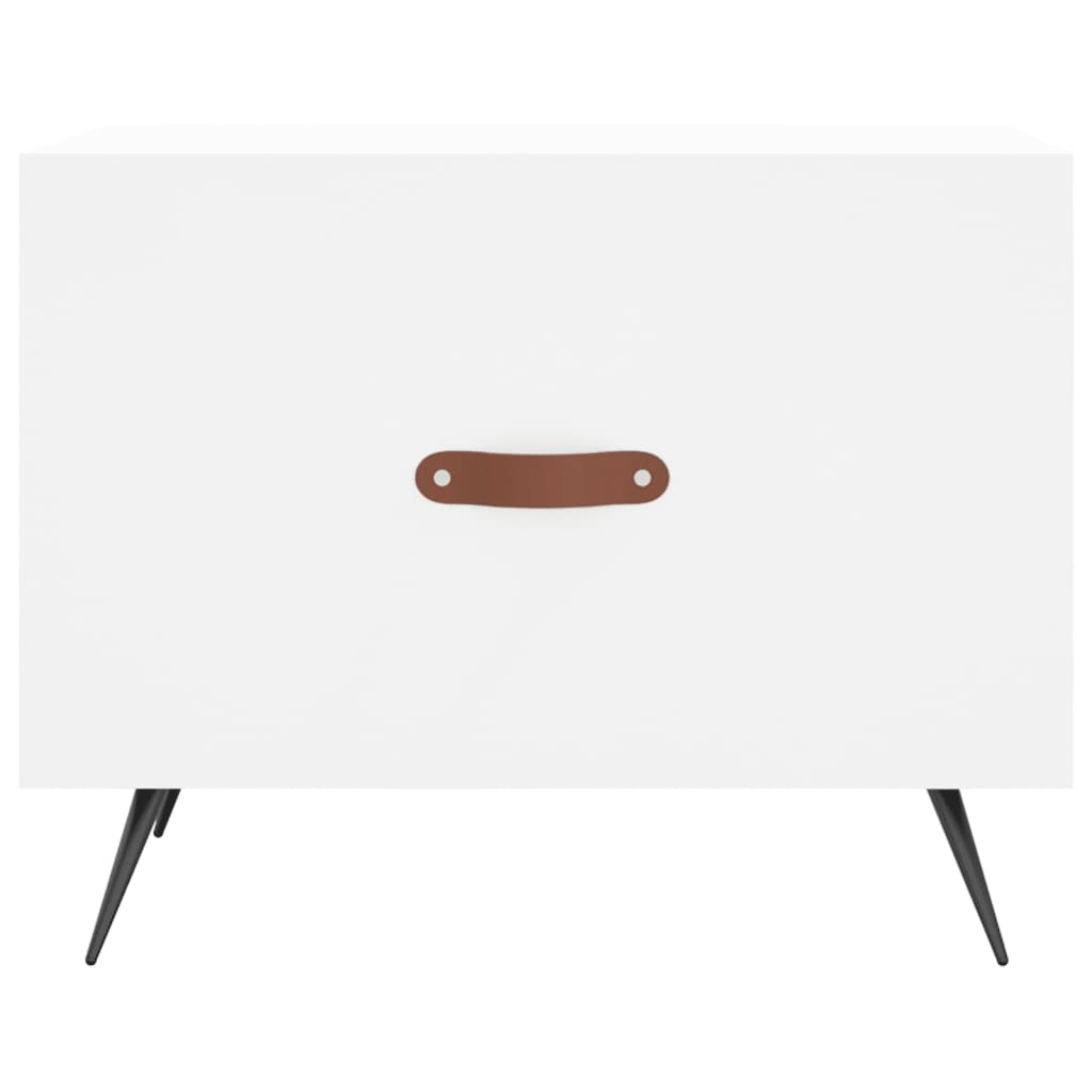 Coffee Table White 50x50x40 cm Engineered Wood