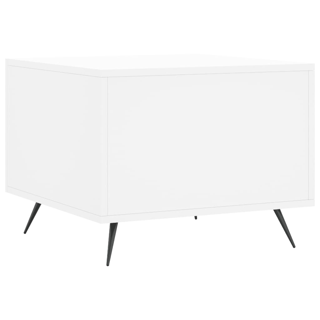 Coffee Table White 50x50x40 cm Engineered Wood