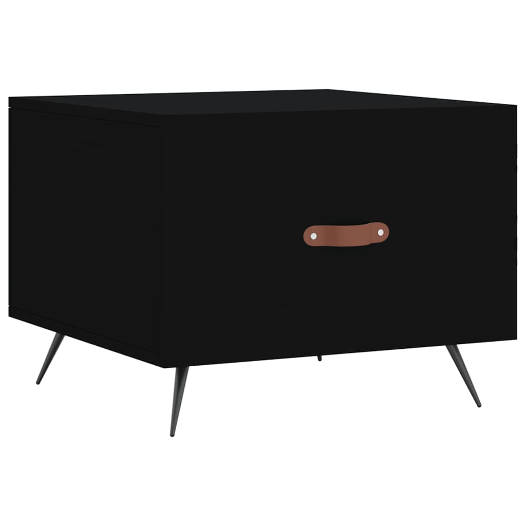 Coffee Table Black 50x50x40 cm Engineered Wood