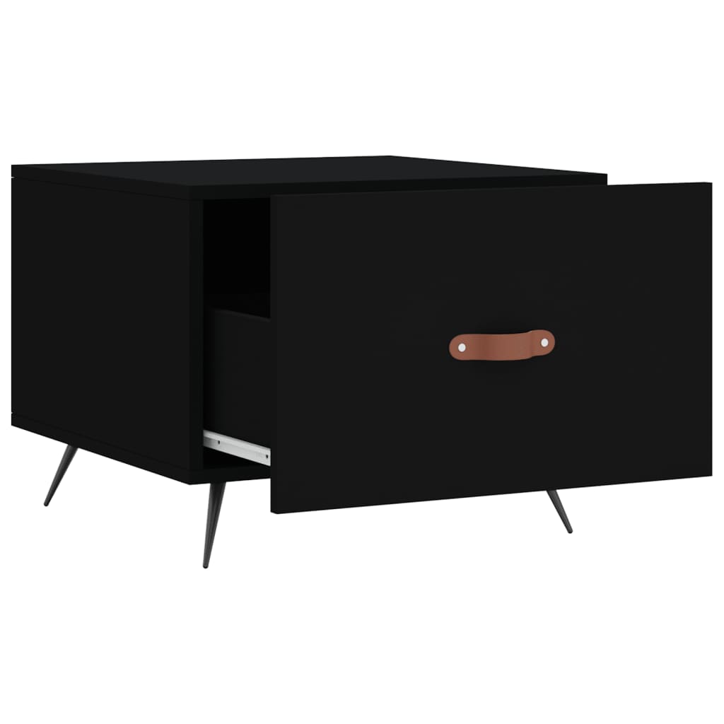 Coffee Tables 2 pcs Black 50x50x40 cm Engineered Wood