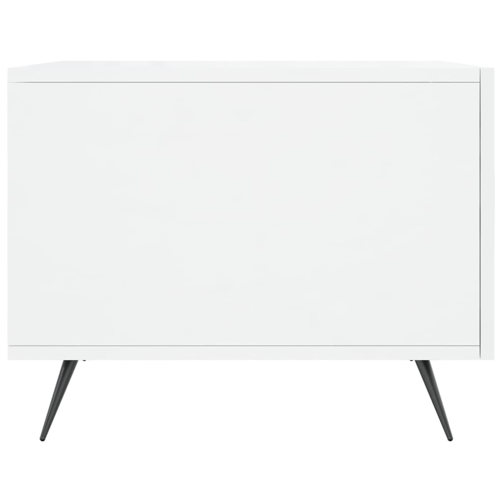 Coffee Table High Gloss White 50x50x40 cm Engineered Wood