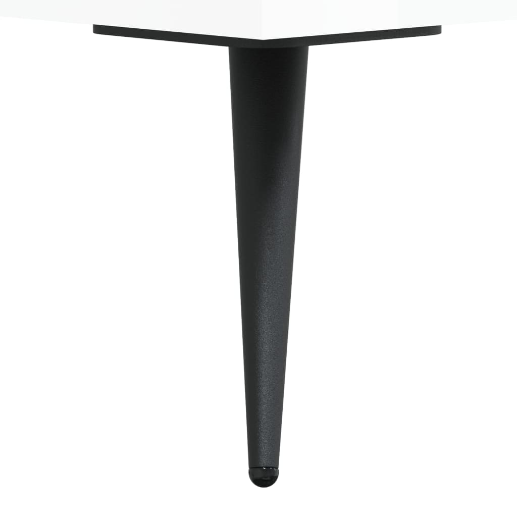 Coffee Table High Gloss White 50x50x40 cm Engineered Wood