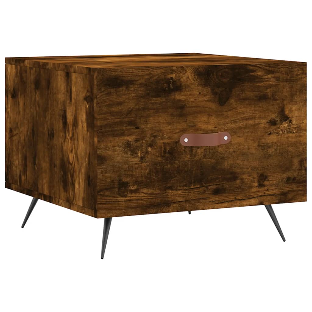 Coffee Table Smoked Oak 50x50x40 cm Engineered Wood