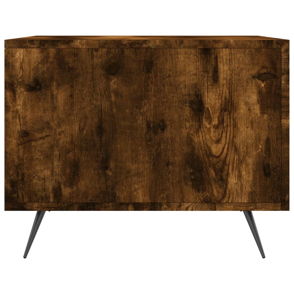 Coffee Table Smoked Oak 50x50x40 cm Engineered Wood