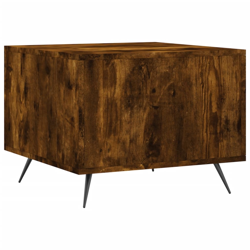 Coffee Table Smoked Oak 50x50x40 cm Engineered Wood