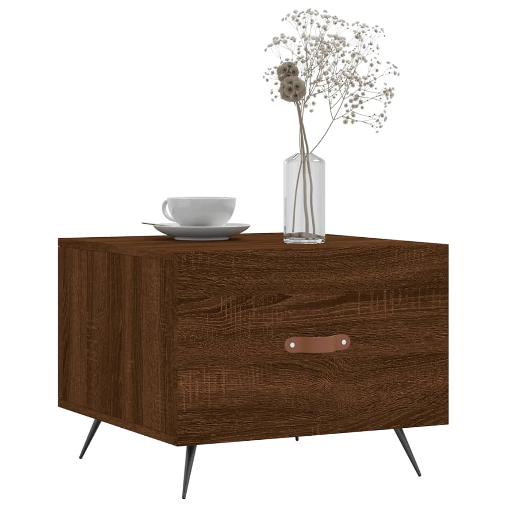 Coffee Table Brown Oak 50x50x40 cm Engineered Wood