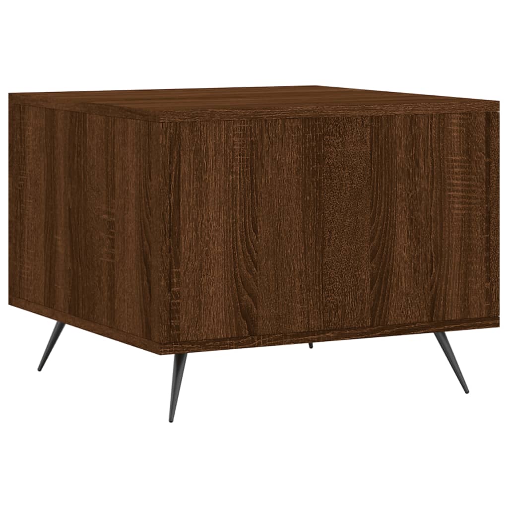 Coffee Table Brown Oak 50x50x40 cm Engineered Wood