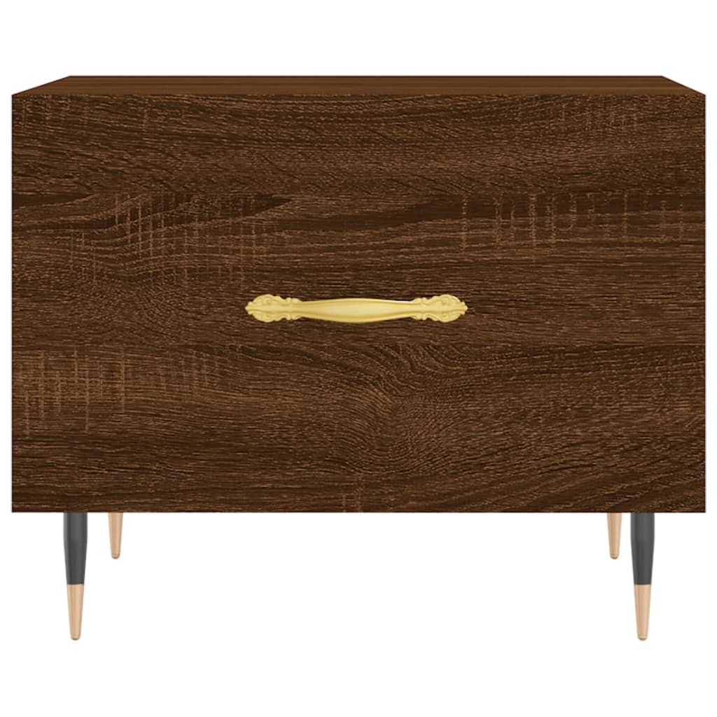Coffee Table Brown Oak 50x50x40 cm Engineered Wood