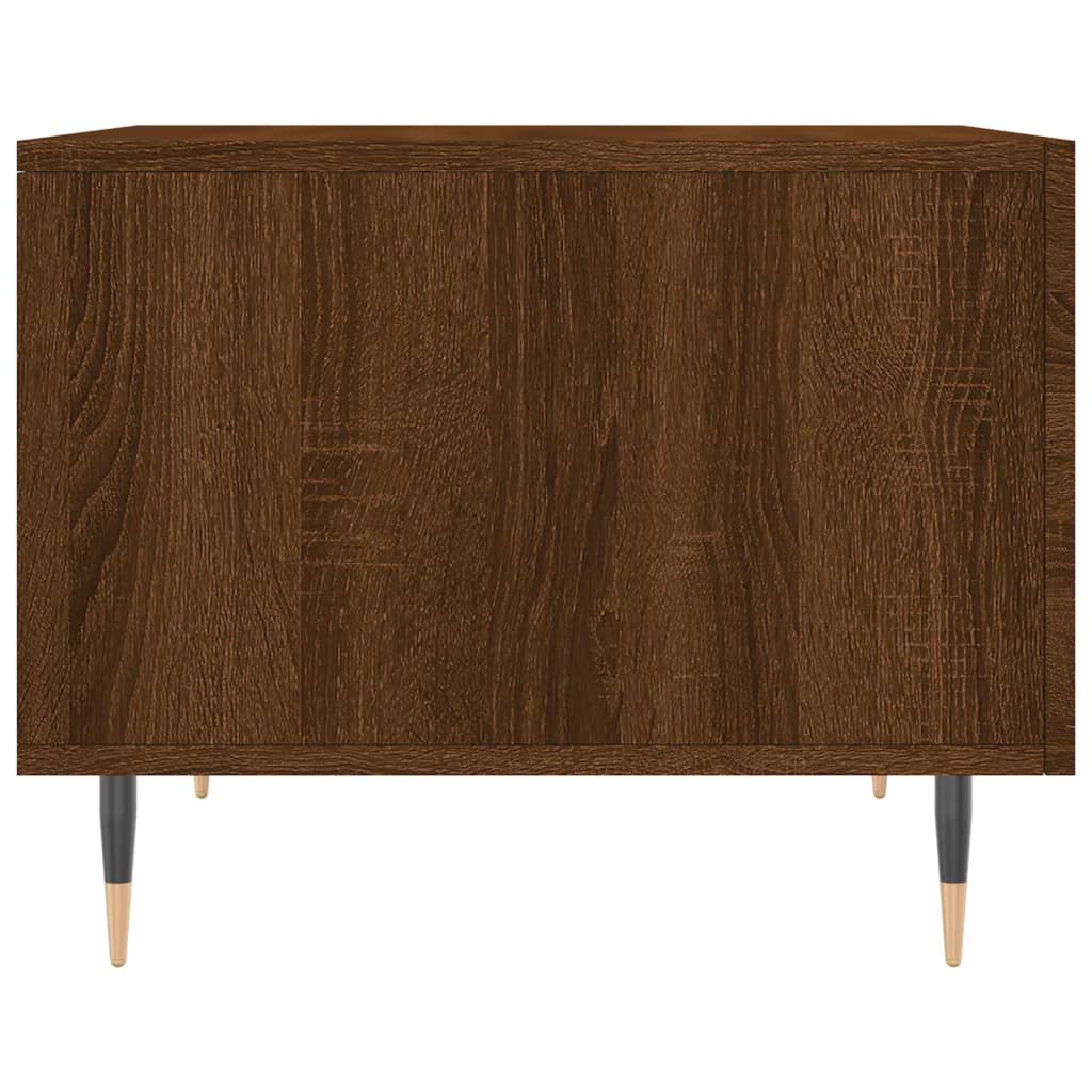 Coffee Table Brown Oak 50x50x40 cm Engineered Wood