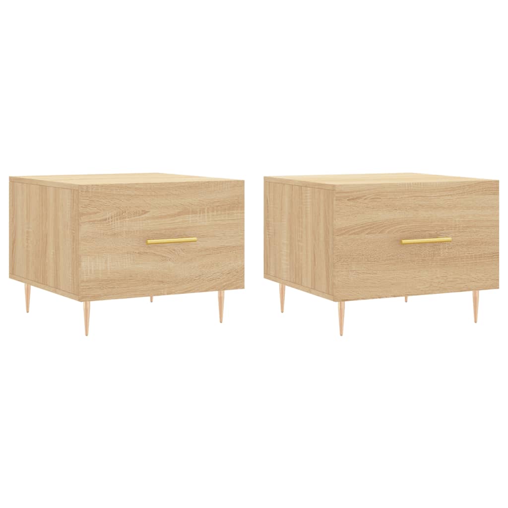 Coffee Tables 2 pcs Sonoma Oak 50x50x40 cm Engineered Wood