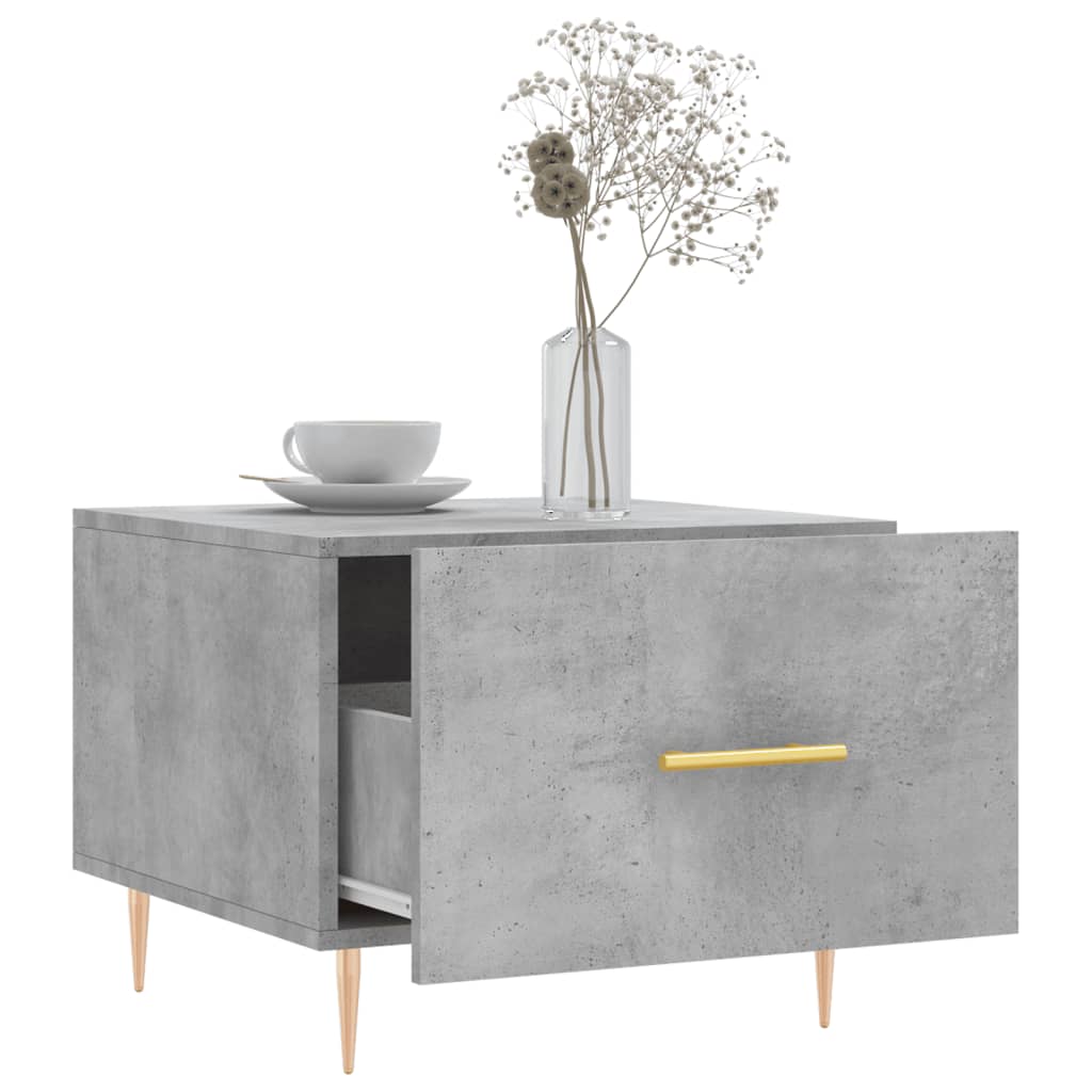 Coffee Table Concrete Grey 50x50x40 cm Engineered Wood
