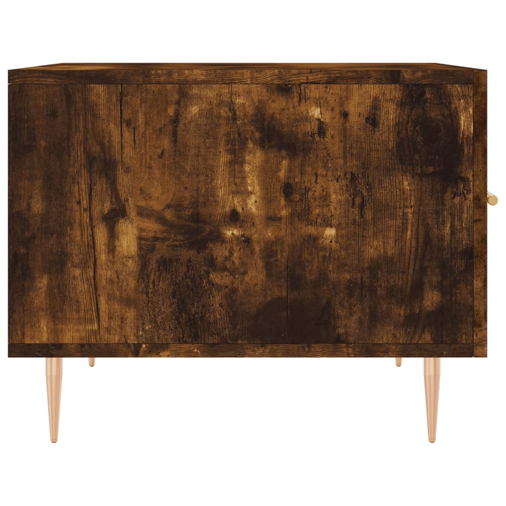 Coffee Table Smoked Oak 50x50x40 cm Engineered Wood