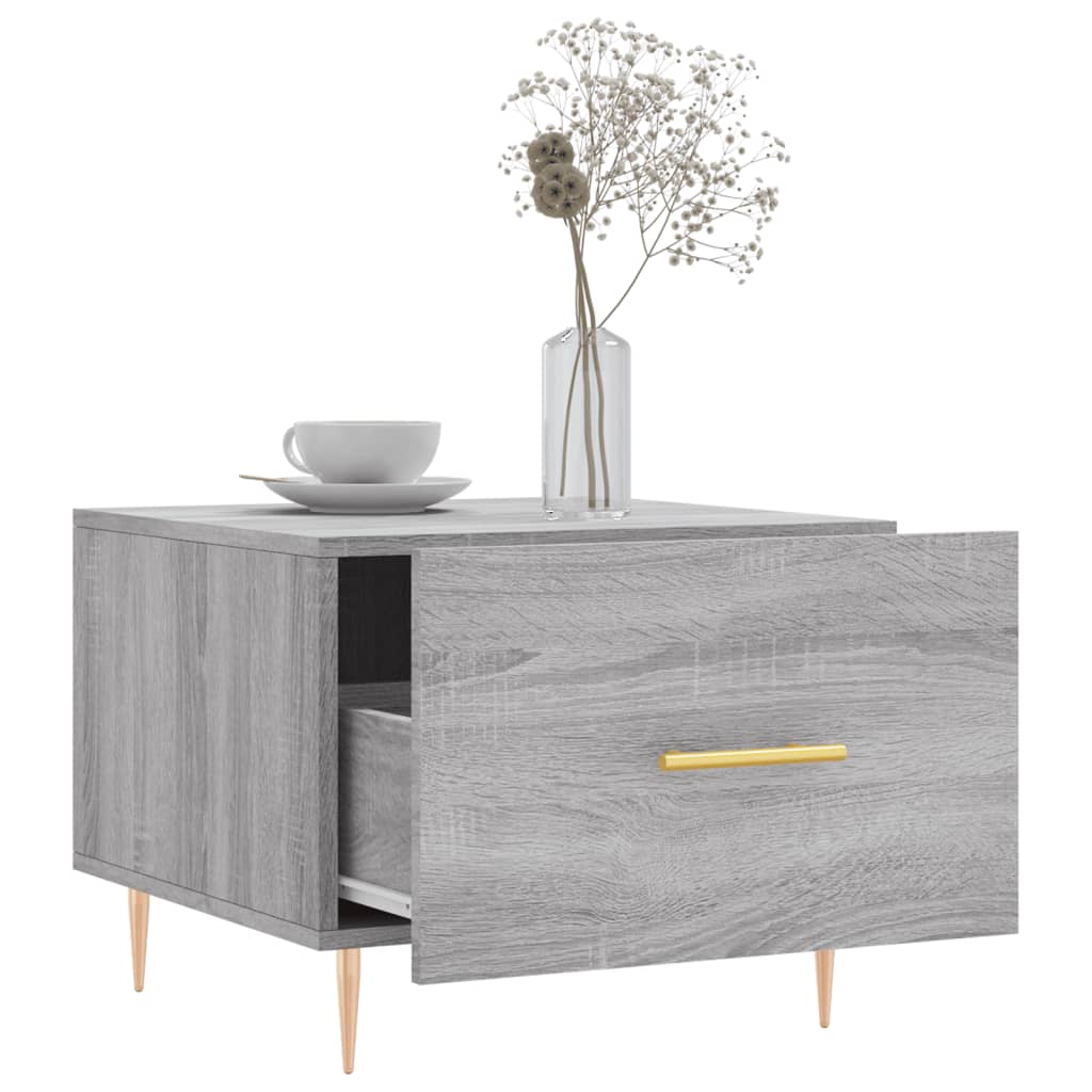 Coffee Table Grey Sonoma 50x50x40 cm Engineered Wood