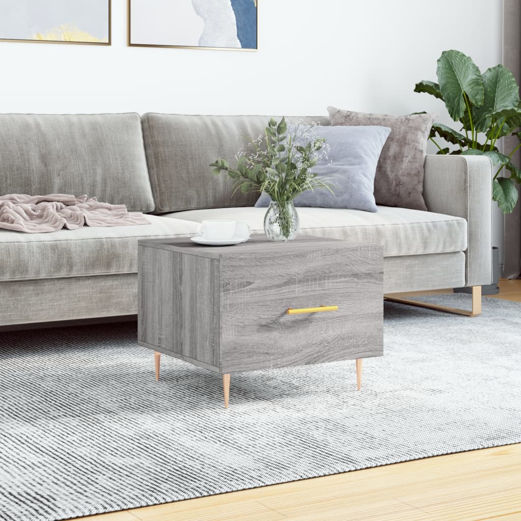 Coffee Table Grey Sonoma 50x50x40 cm Engineered Wood