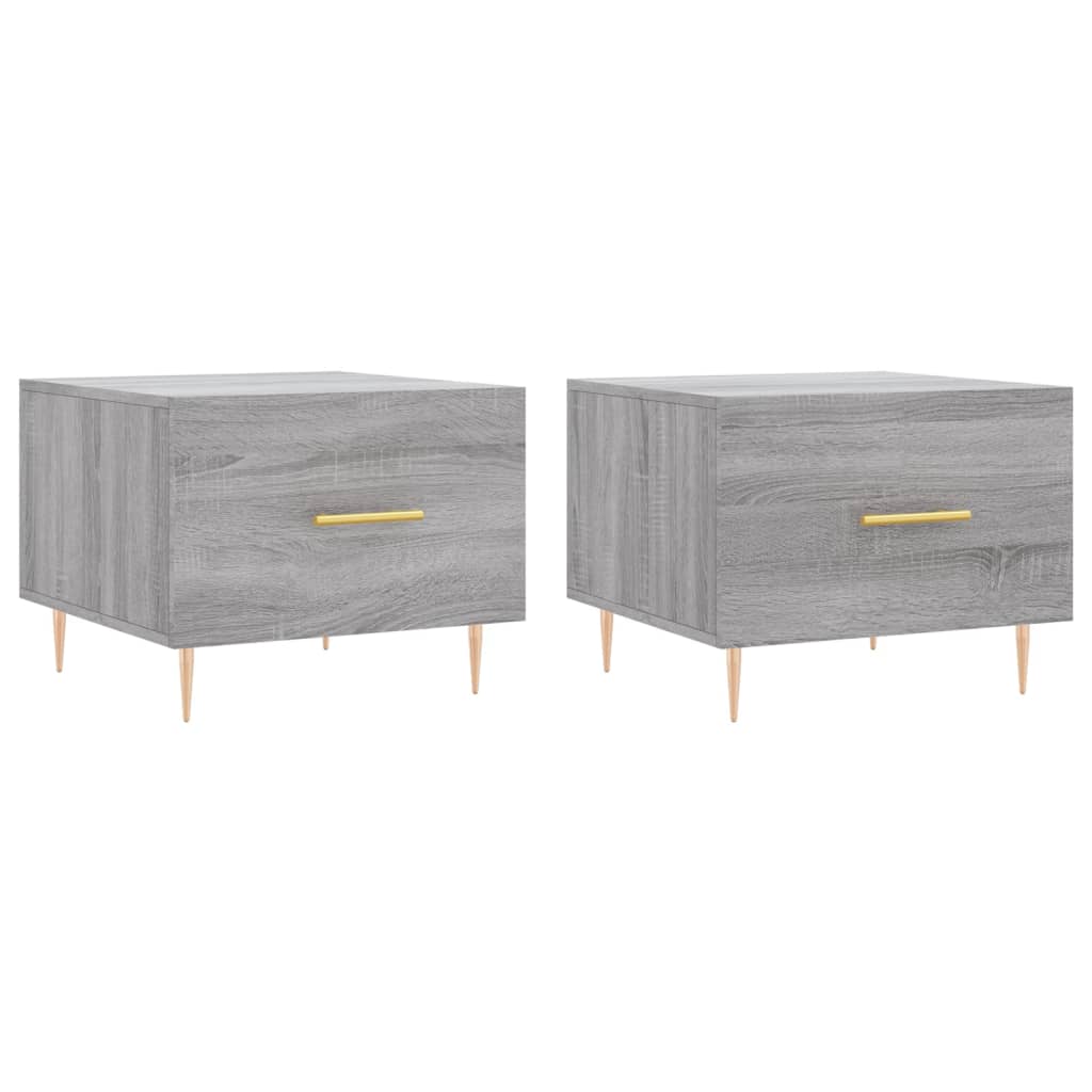 Coffee Tables 2 pcs Grey Sonoma 50x50x40 cm Engineered Wood