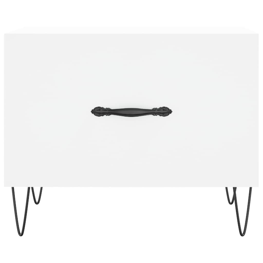 Coffee Table White 50x50x40 cm Engineered Wood