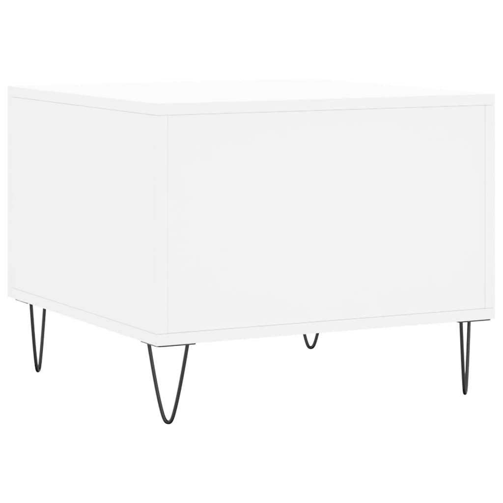 Coffee Table White 50x50x40 cm Engineered Wood