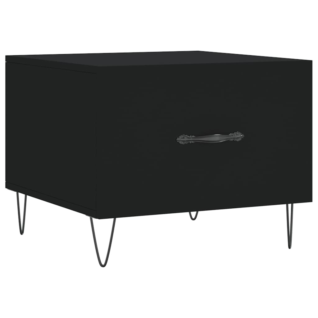 Coffee Table Black 50x50x40 cm Engineered Wood