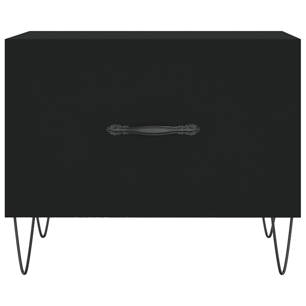 Coffee Table Black 50x50x40 cm Engineered Wood
