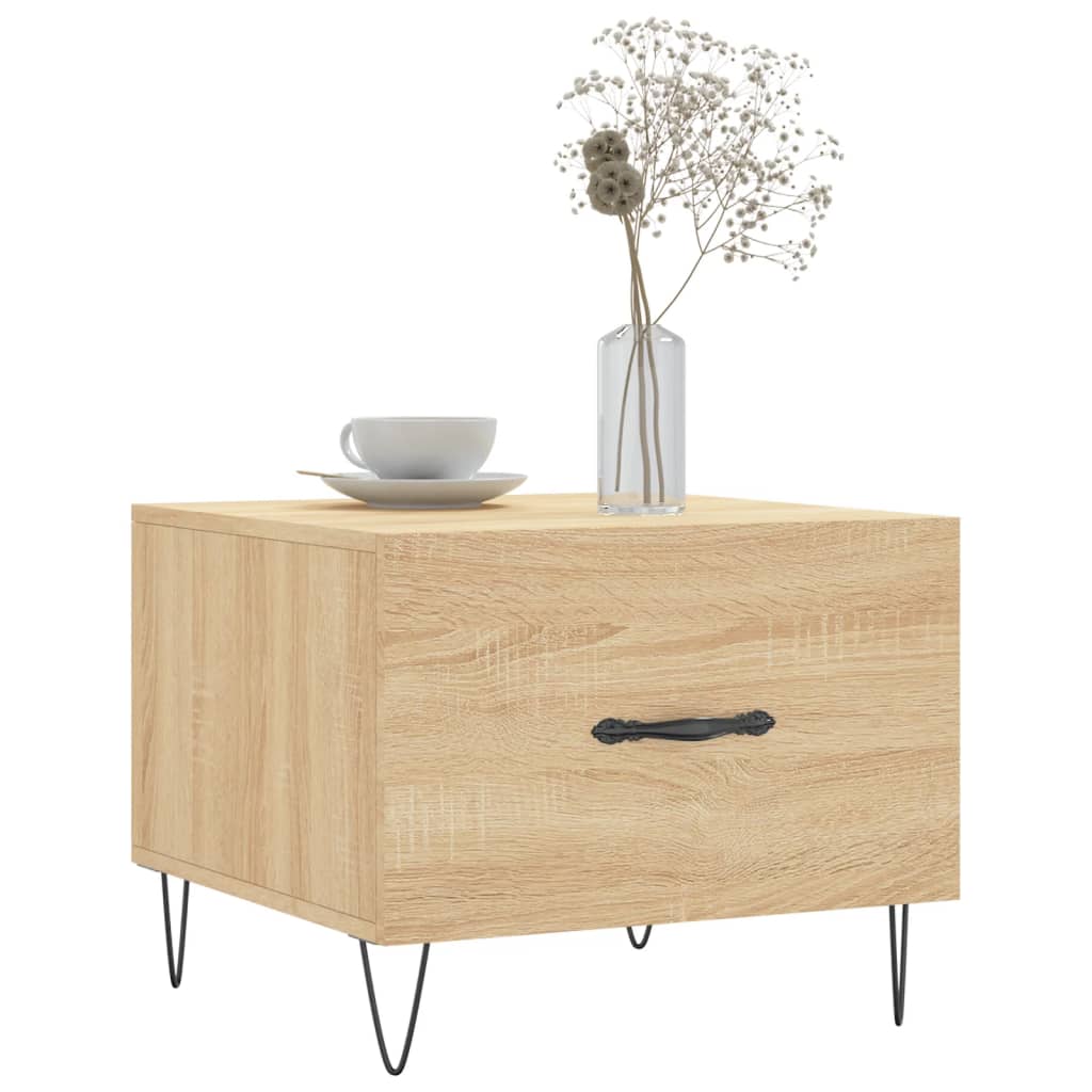 Coffee Table Sonoma Oak 50x50x40 cm Engineered Wood
