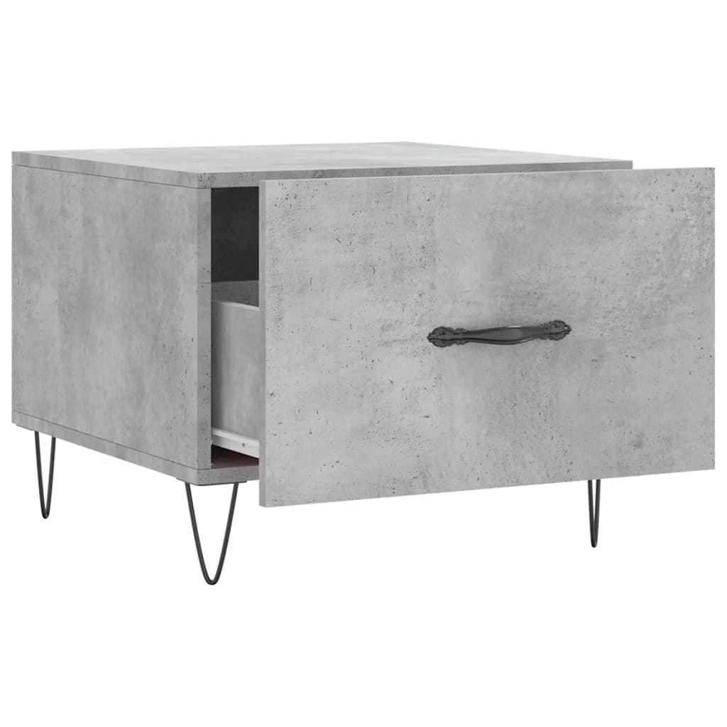 Coffee Table Concrete Grey 50x50x40 cm Engineered Wood