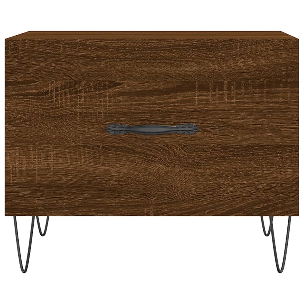 Coffee Table Brown Oak 50x50x40 cm Engineered Wood