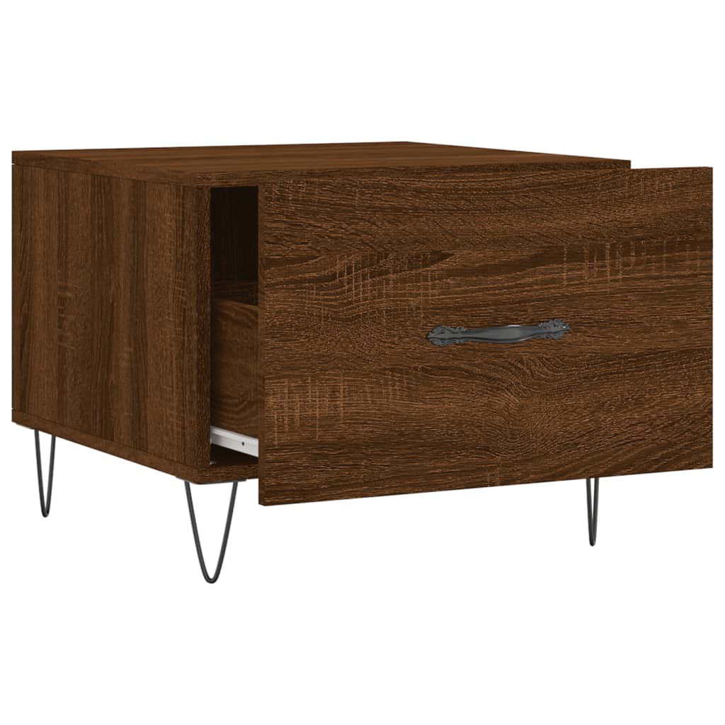 Coffee Table Brown Oak 50x50x40 cm Engineered Wood