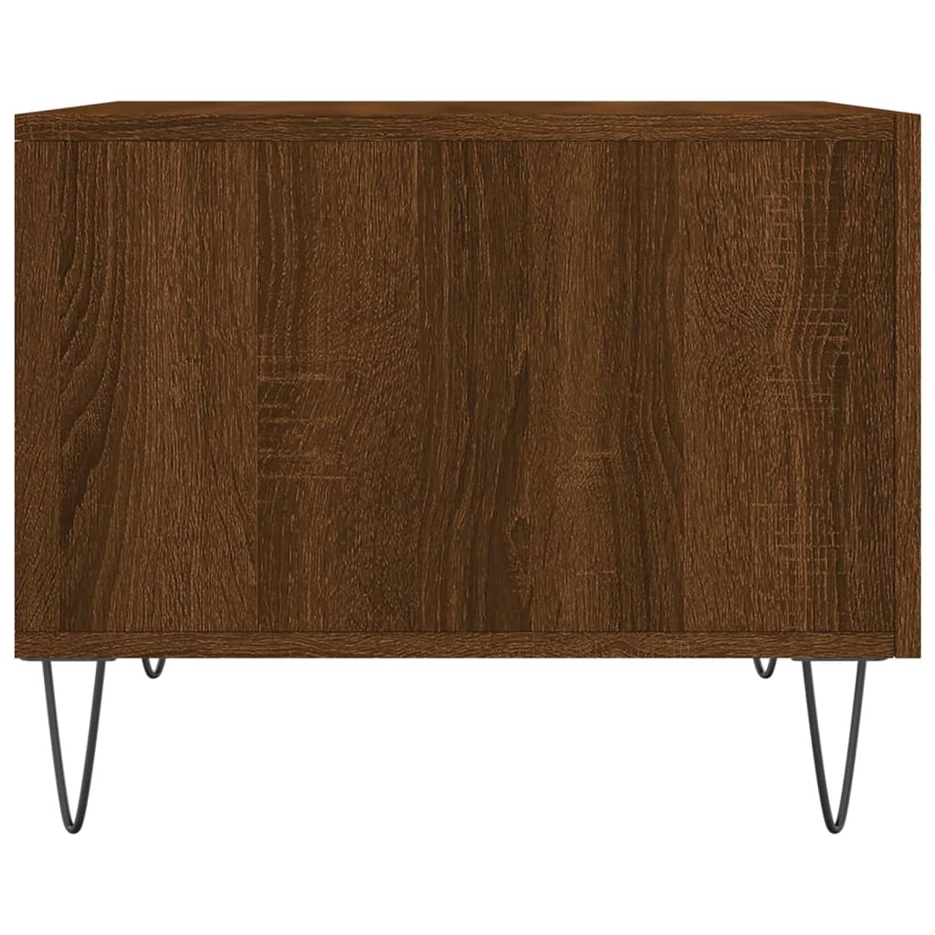 Coffee Table Brown Oak 50x50x40 cm Engineered Wood