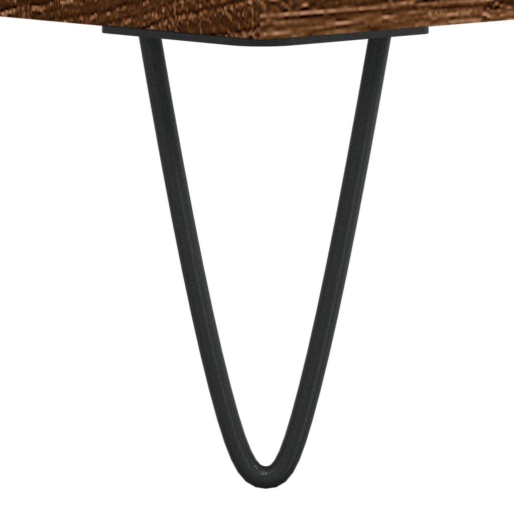 Coffee Table Brown Oak 50x50x40 cm Engineered Wood