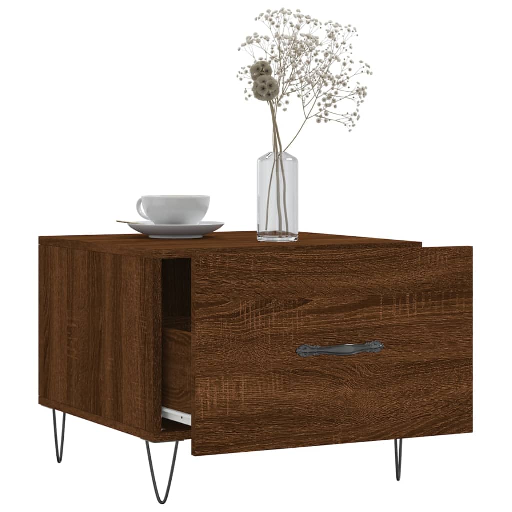 Coffee Tables 2 pcs Brown Oak 50x50x40 cm Engineered Wood