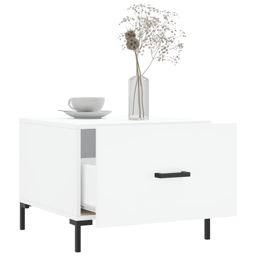 Coffee Tables 2 pcs White 50x50x40 cm Engineered Wood