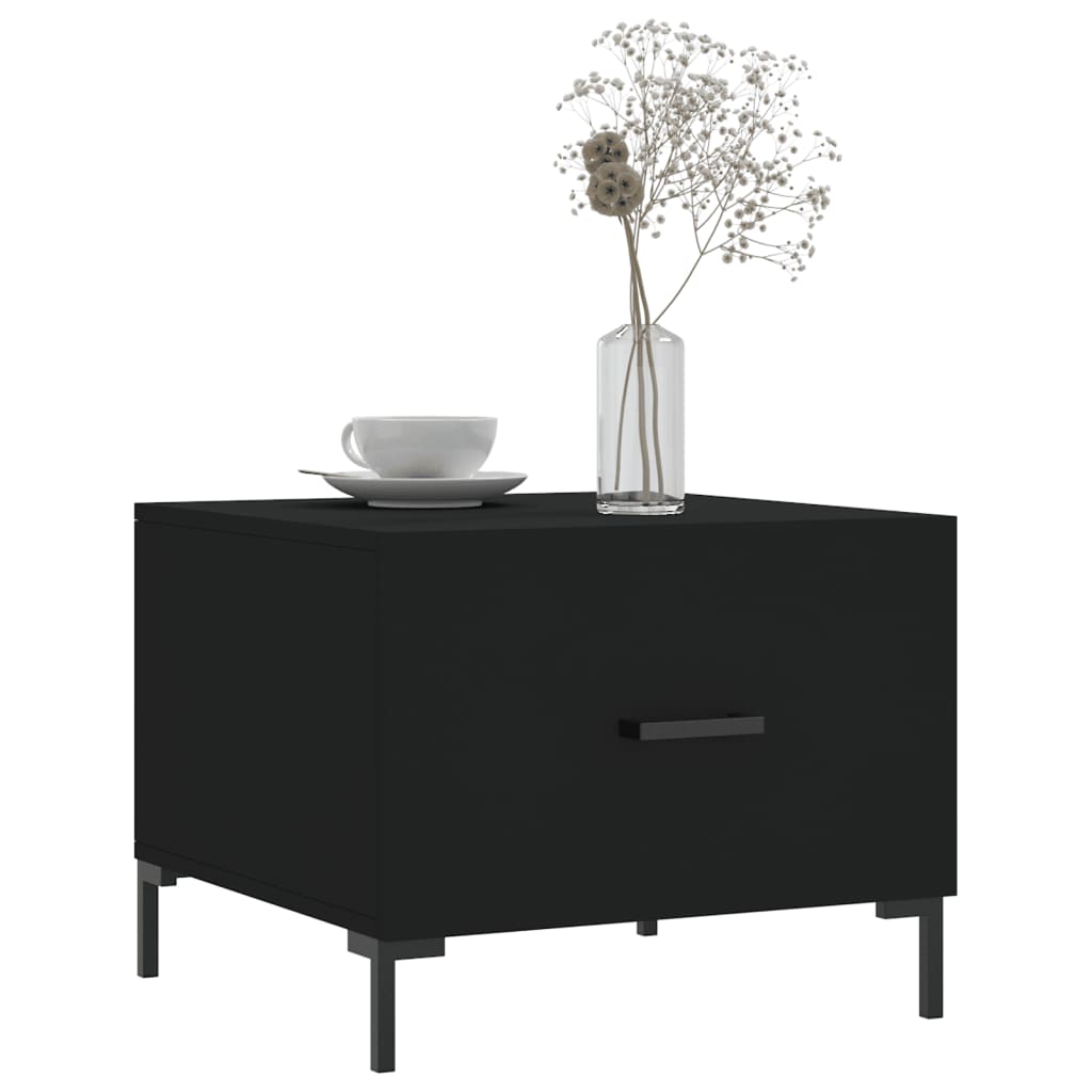 Coffee Table Black 50x50x40 cm Engineered Wood