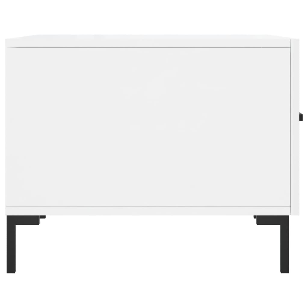 Coffee Table High Gloss White 50x50x40 cm Engineered Wood