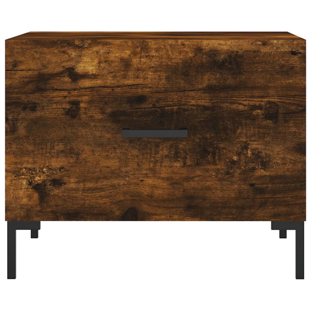 Coffee Table Smoked Oak 50x50x40 cm Engineered Wood