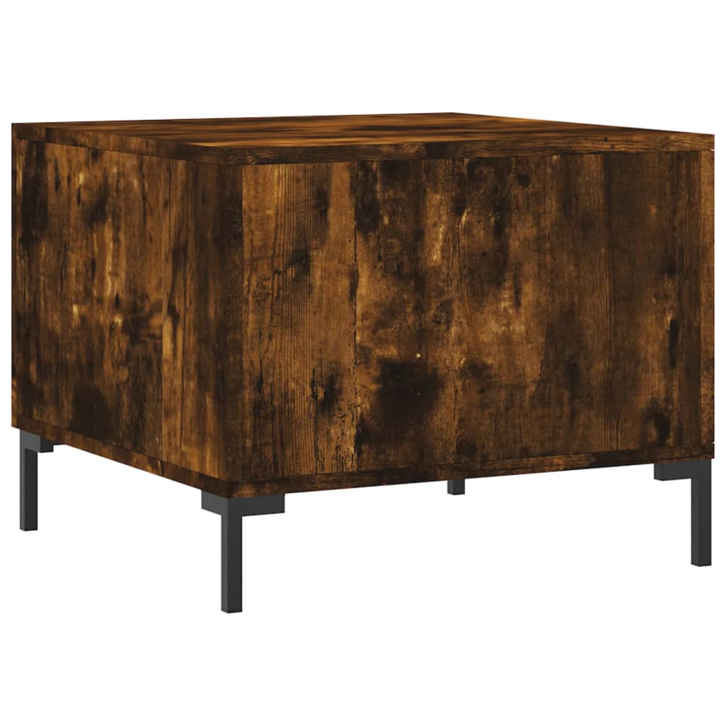 Coffee Table Smoked Oak 50x50x40 cm Engineered Wood