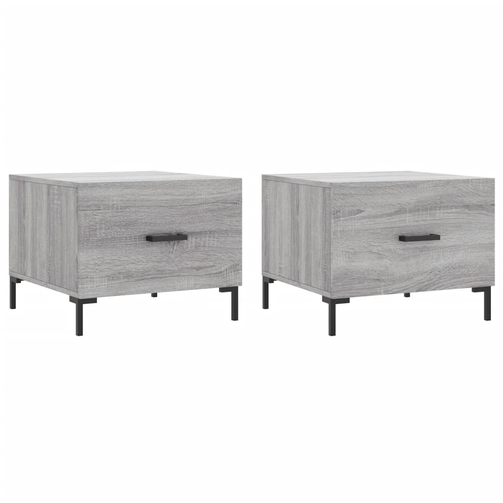 Coffee Tables 2 pcs Grey Sonoma 50x50x40 cm Engineered Wood