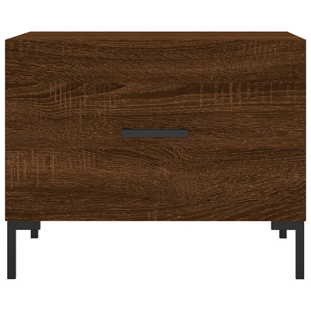 Coffee Table Brown Oak 50x50x40 cm Engineered Wood