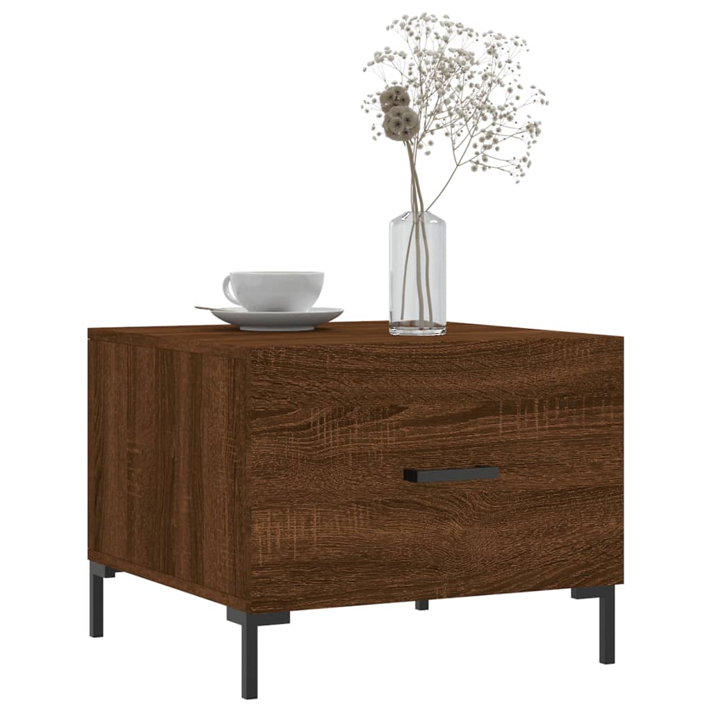 Coffee Tables 2 pcs Brown Oak 50x50x40 cm Engineered Wood