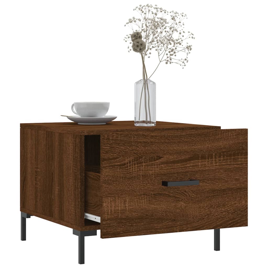 Coffee Tables 2 pcs Brown Oak 50x50x40 cm Engineered Wood