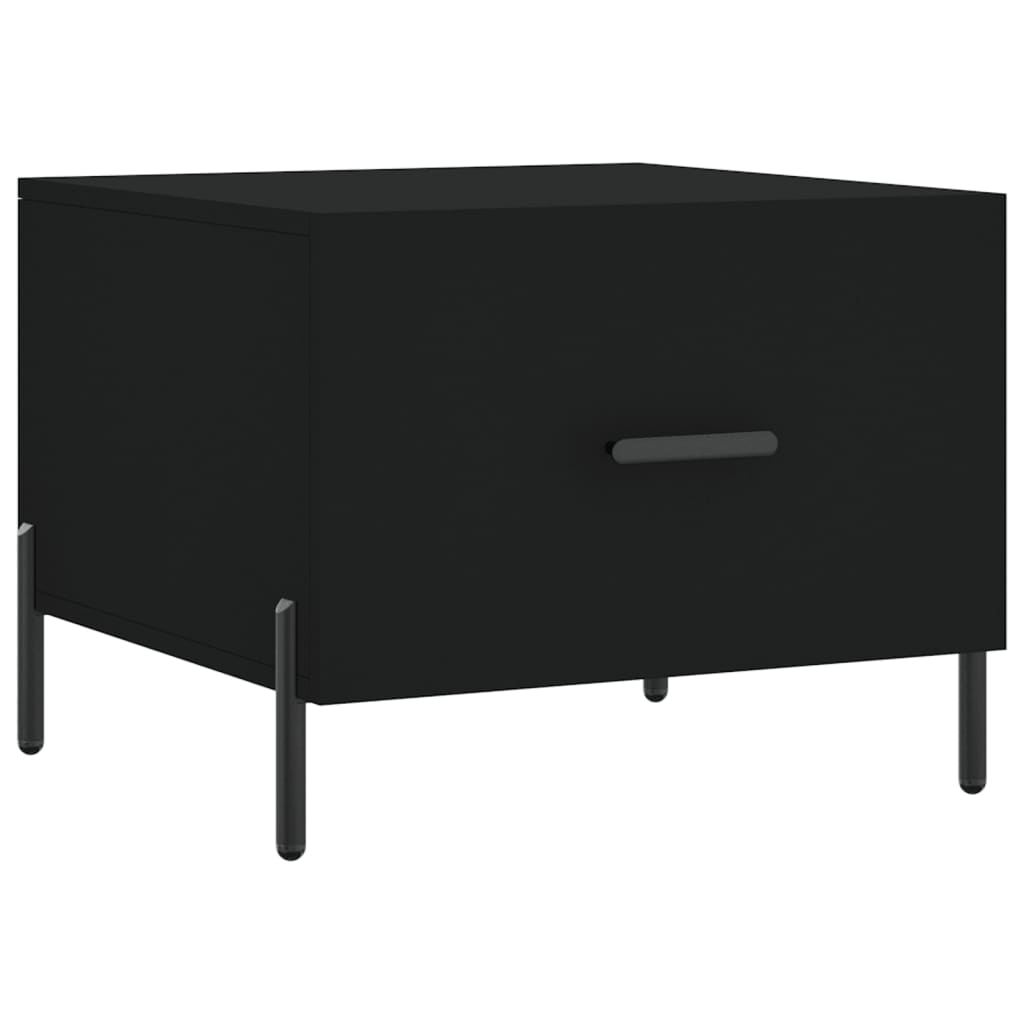 Coffee Table Black 50x50x40 cm Engineered Wood