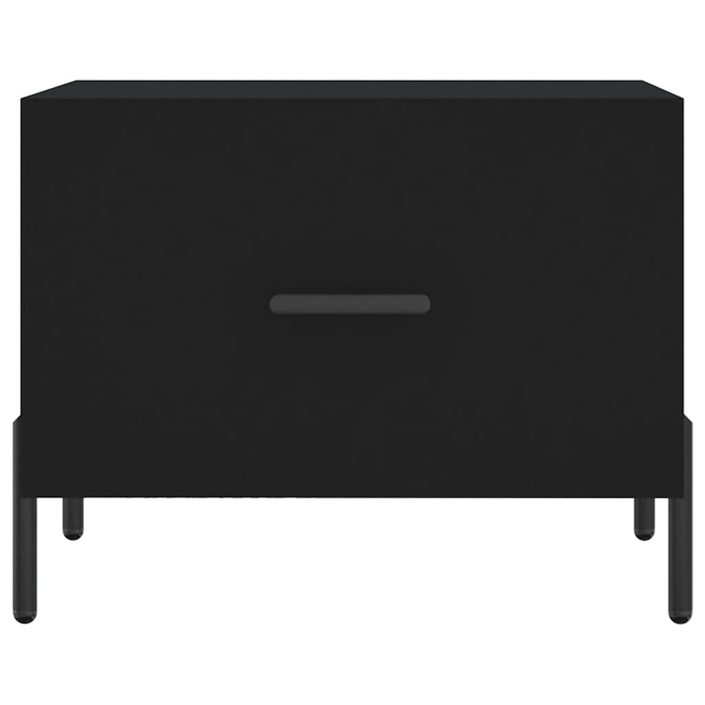 Coffee Table Black 50x50x40 cm Engineered Wood
