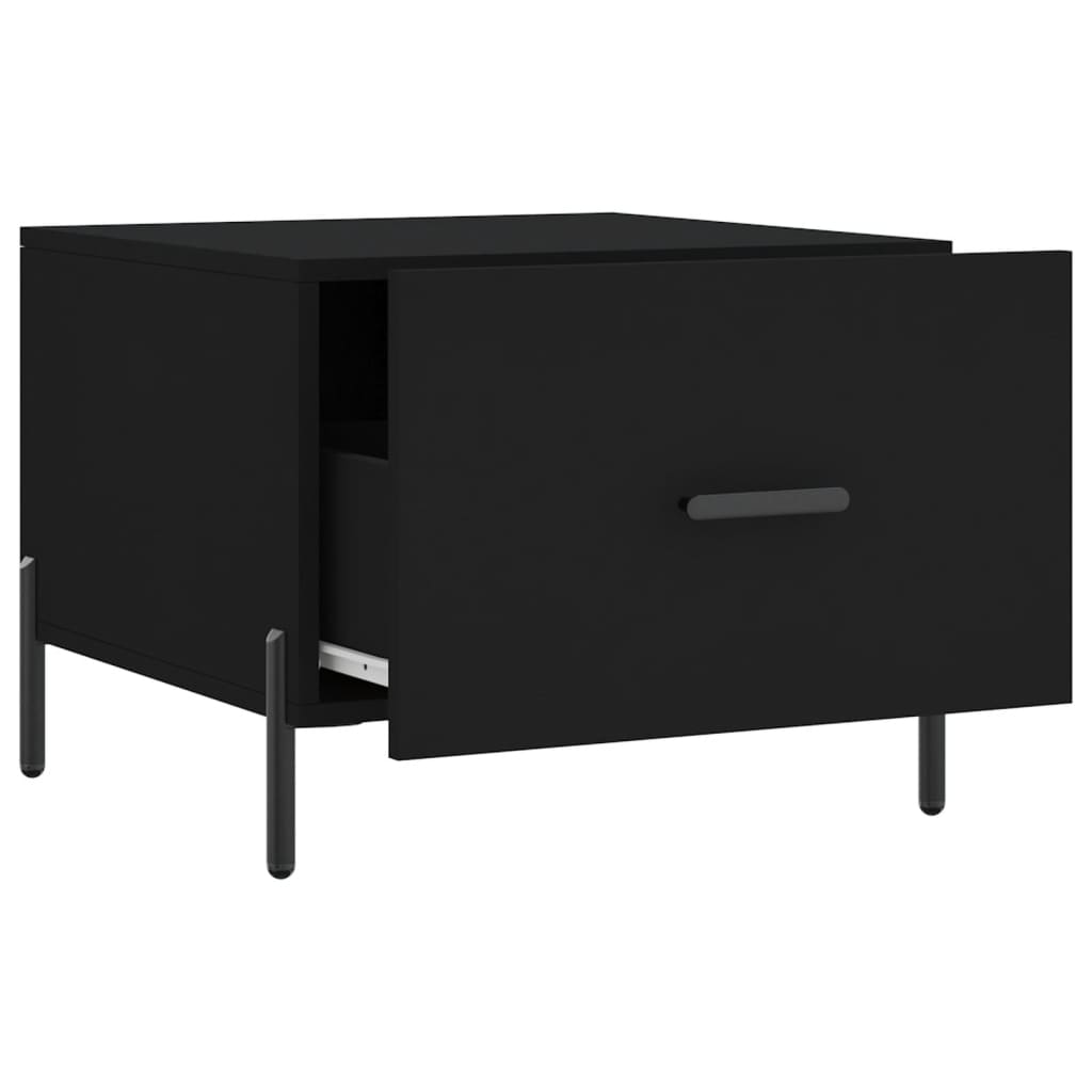 Coffee Table Black 50x50x40 cm Engineered Wood
