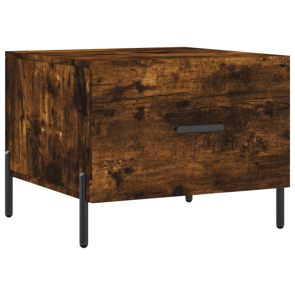 Coffee Table Smoked Oak 50x50x40 cm Engineered Wood