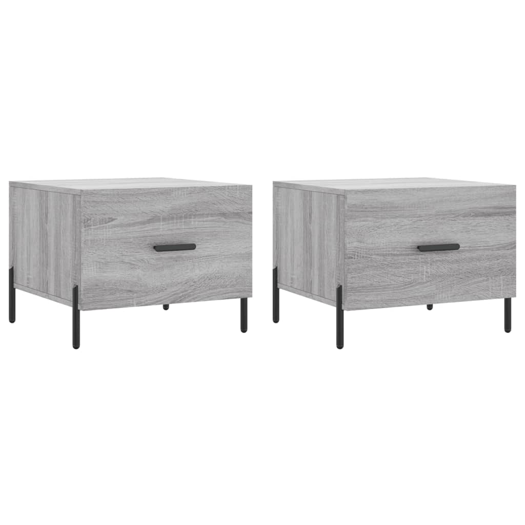 Coffee Tables 2 pcs Grey Sonoma 50x50x40 cm Engineered Wood