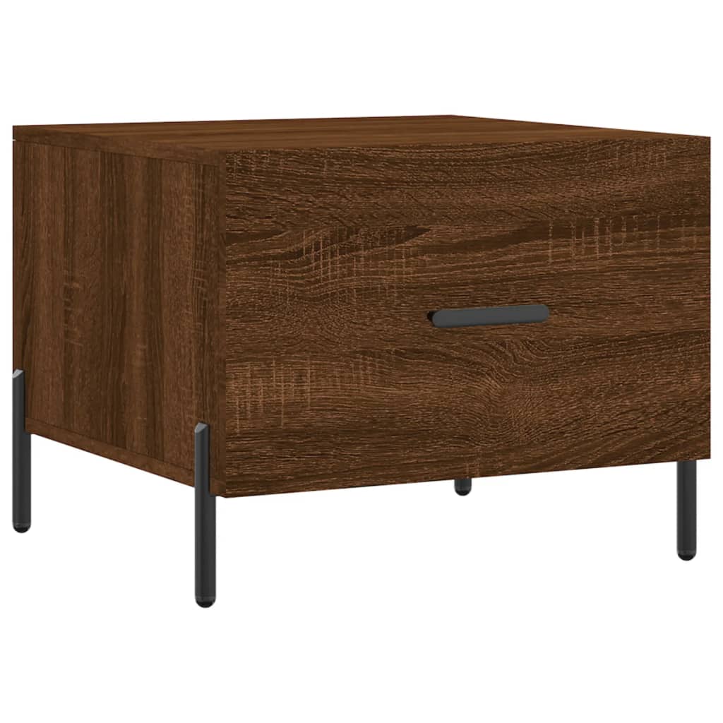 Coffee Table Brown Oak 50x50x40 cm Engineered Wood