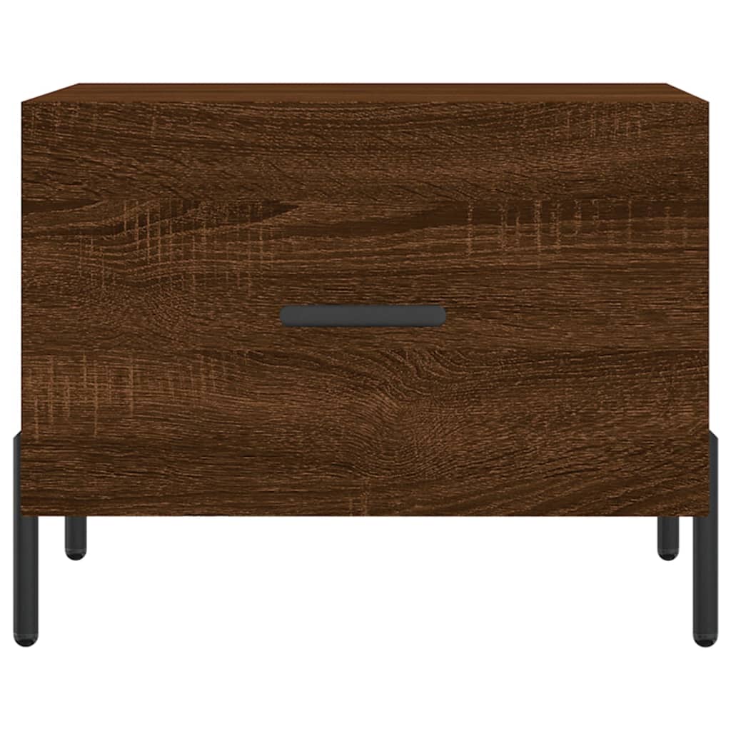 Coffee Table Brown Oak 50x50x40 cm Engineered Wood